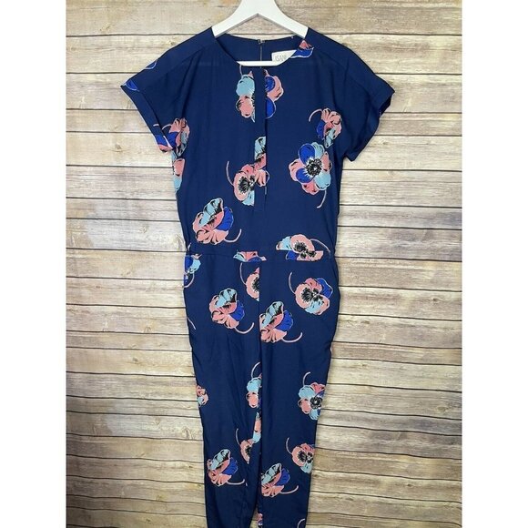Isani for Target XS Floral Jumpsuit Short Sleeve One Piece Button Front Boho - Picture 1 of 12